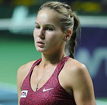 Kudermetova at the 2014 Kremlin Cup Veronika Kudermetova (16393619511) (cropped).jpg