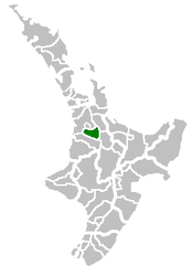 District de Waipa - Carte