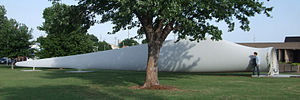 Wind turbine blade on display in Weatherford Weatherford Oklahoma wind turbine blade 2642750096 0df17a75ff o.jpg