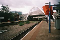 The station with the 'White Horse Bridge' above it