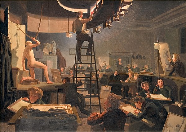 Model Class at the academy 1826 (Bendz)