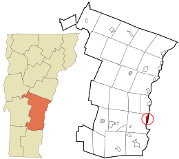 Windsor County Vermont incorporated and unincorporated areas Ascutney highlighted.svg