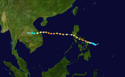 台风象神的路径图