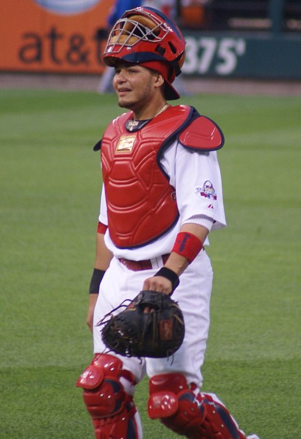 Yadier Molina, the leader in all-time putouts by a catcher