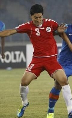 Amiri with Afghanistan at the 2011 SAFF Championship