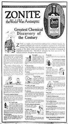 1920 ad for Zonite Zonite advertisement in Atlanta Constitution 1920-12-12.jpg