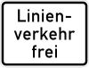 Zusatzzeichen 1026-32 - Linienverkehr frei (450x600), StVO 1992.svg