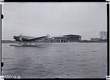 A floatplane version of the Ju 52/3m at the seaplane ramp of Ulemiste Airport Ulemiste lennujaam (AM N 5631-681); Eesti Ajaloomuuseum.jpg