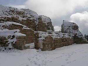 מצודת צפת בשלג. חורף 2007