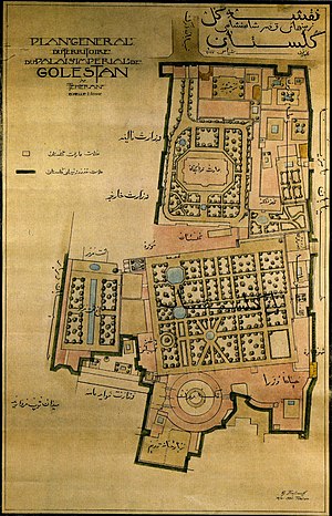 نقشه قصر گلستان اثر تروفیموف ۱۹۳۱ م