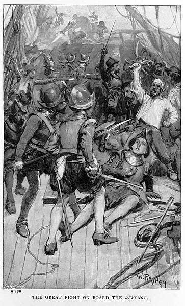 File:07 Illustration by William Rainey (1852-1936) for The Golden Galleon (1987) by Robert Leighton (1858-1934) - Courtesy of the British Library.jpg