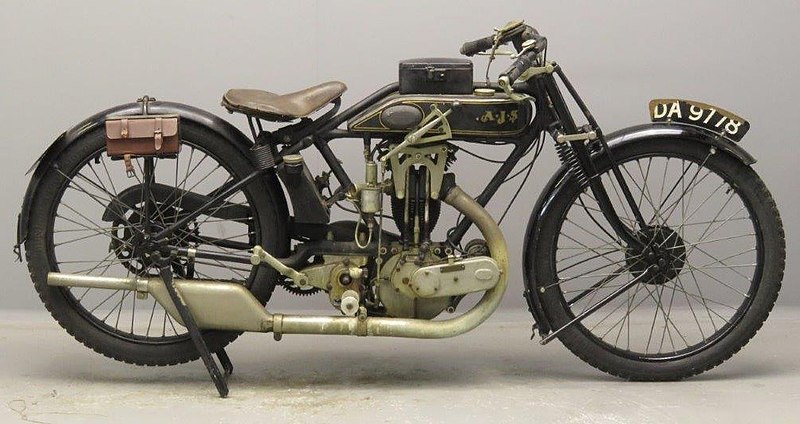 File:1926 AJS Model E6 350cc-OHV Big Port motorcycle right side.jpg