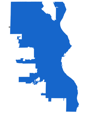 2018 Wisconsin's 4th congressional district election results by county.svg