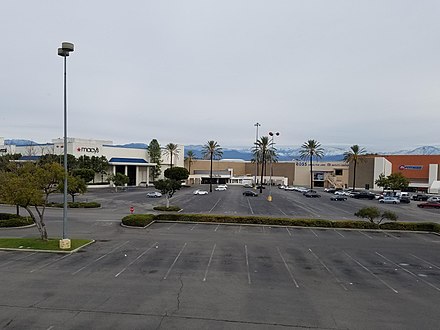 The southern side of Puente Hills Mall as seen from Colima Road in 2019
