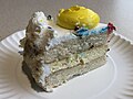 2021-06-21 07 56 04 A slice of vanilla cake in the Dulles section of Sterling, Loudoun County, Virginia.jpg