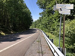 2022-08-08 13 07 12 View north along Buck Mountain Road between Fritz Lane and Sotack Lane, crossing into Lausanne Township from Lehigh Township in Carbon County, Pennsylvania.jpg