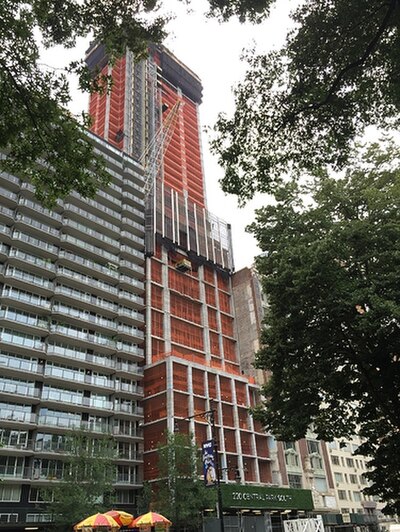 Under construction, seen from Central Park, July 2016