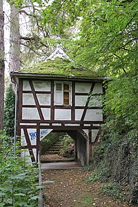 a historic small tiny house (Am Eichberg 37), a Cultural heritage monument of Lauterbach