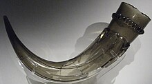 Glass drinking horn A-S glass.JPG