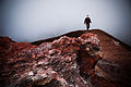 A walk along the path over the volcano crater,Mount Etna. East coast of Sicily, Italy (close to Messina and Catania).jpg