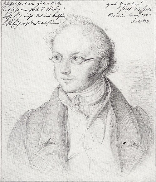 Abraham Mendelssohn Bartholdy, 1823, by his son-in-law, Wilhelm Hensel