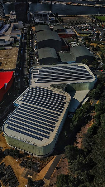 File:Aerial perspective of the solar system atop O'Briens Group Arena at the Docklands. March 2019.jpg