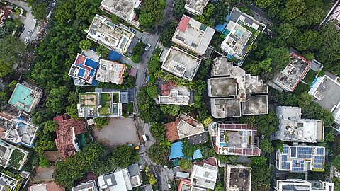 Aerial view of Road no.80, Film Nagar