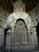 Un Bouddha sculpté dans la grotte N°2