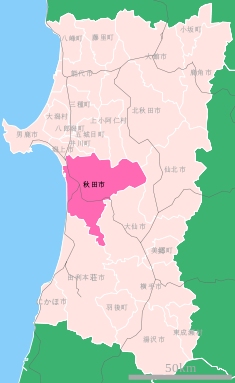 Lokasi Kota Akita