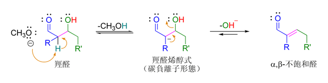 羥醛產物的脫水反應機理