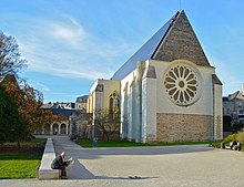 Vestiges de l'abbaye Toussaint à Angers abritant le Musée David d'Angers.