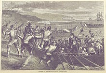 An 1873 illustration of the French landing Attack on the Isle of Wight.jpg