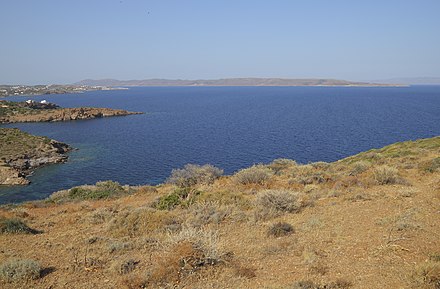 View of the island from Cape Sounion, Attica