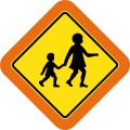 (W6-3) Children (with target board) (1998-2009) (used in Queensland)