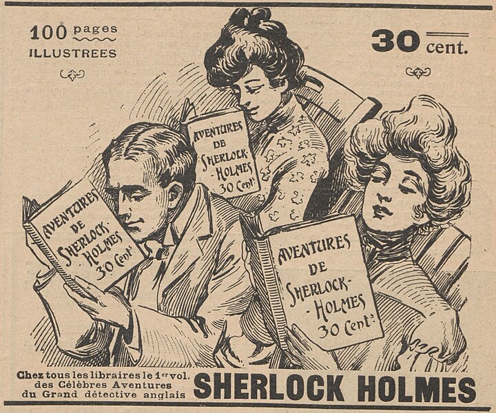 File:Aventures de Sherlock Holmes, publicité (Le Rire, 1906-03-17).jpg