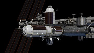 Grafika Axiom Space Station po zakończeniu montażu w 2028 r.