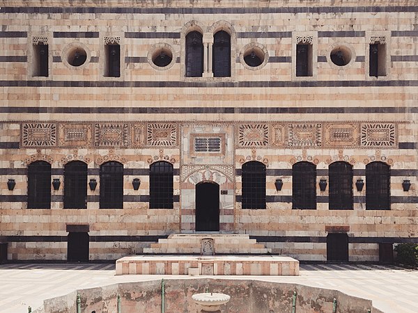 Reception hall of Azem Palace in Damascus, Syria, using ablaq technique (18th century)