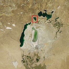 Barsa-kelmes Lake in Aral Sea 2011.jpg