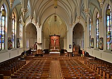 Interior of the Basilica of saints Peter & Paul, May 2023 Basilica of Sts. Peter & Paul (Chattanooga, Tennessee) - nave, view from loft.jpg