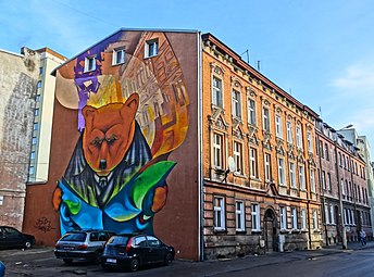 View of the side mural