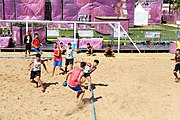 Deutsch: Beachhandball bei den Olympischen Jugendspielen 2018; Tag 3, 9. Oktober 2018; Jungs, Vorrunde, Gruppe A - Ungarn-Thailand 2:1 English: Beach handball at the 2018 Summer Youth Olympics at 9 October 2018 – Girls Preliminary Round Group A‎ – Hungary-Thailand 2:1