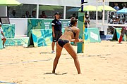 Deutsch: Beachvolleyball bei den Olympischen Jugendspielen 2018; Tag 11, 17. Oktober 2018; Mädchen, Finale – Italien (Claudia Scampoli & Nicol Bertozzi)- Russland (Maria Woronina & Maria Botscharow) 0:2 (19–21/19–21) English: Beach volleyball at the 2018 Summer Youth Olympics at 17 October 2018 – Girls Final – Italy (Claudia Scampoli & Nicol Bertozzi) - Russia (Maria Voronina & Maria Bocharova) 0:2 (19–21/19–21)