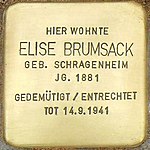 Stolperstein Poststraße 16 Brumsack Elise