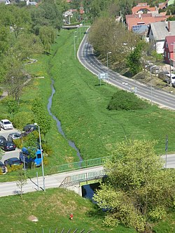 A patak egy szakasza a biatorbágyi viaduktról