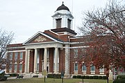 Bleckley County Courthouse in Cochran, Georgia, U.S. This is an image of a place or building that is listed on the National Register of Historic Places in the United States of America. Its reference number is 80000975.
