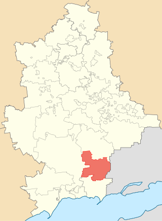 <span class="mw-page-title-main">Boikivske Raion</span> Former subdivision of Donetsk Oblast, Ukraine, in use by the Donetsk Peoples Republic