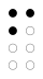 ⠋ (brayl naqshli nuqta-124)