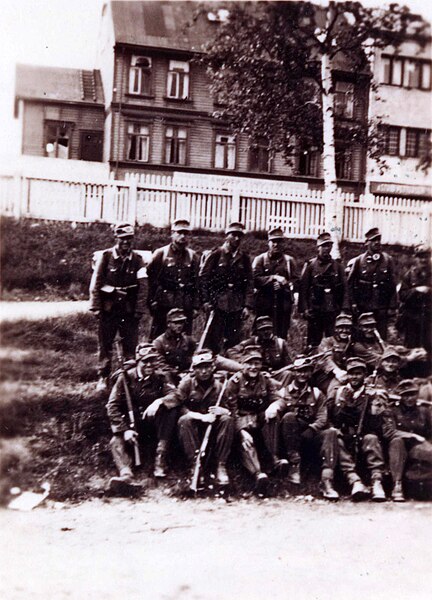File:Buffalo march - Only group picture of Gebirgsjäger who arrived Narvik after the strenuous march.jpg