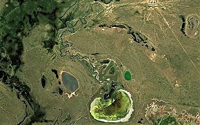 Buldırtı'nın sonlandığı yer, Sentinel-2 uydu görüntüsü — Kaynak, — Ağız, Kazakistan