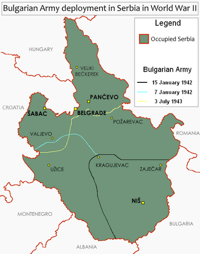Територии под българска окупация в Недичева Сърбия (1942 – 1944)